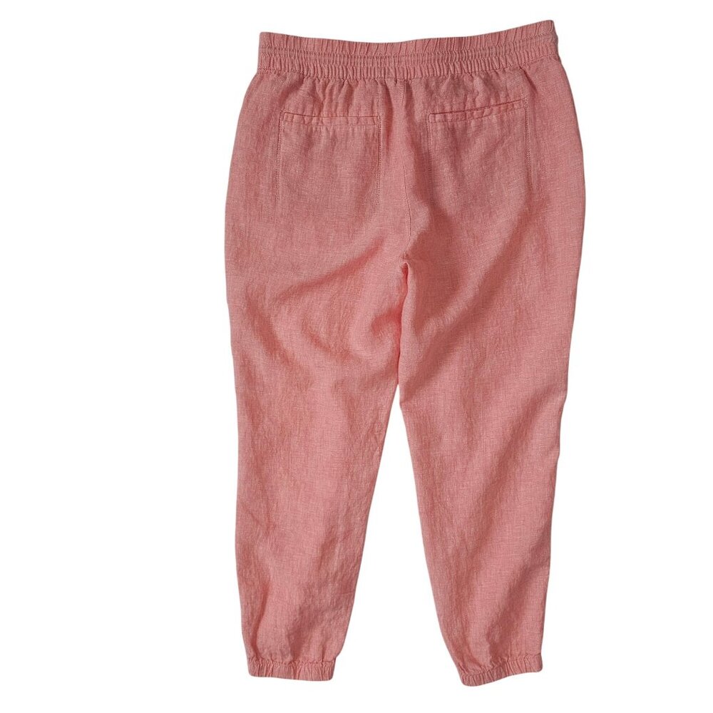 Athleta Sunset Glow Voyager Retreat Linen Tank Top Sz Large & Jogger Pants Sz 12 - Picture 5 of 16